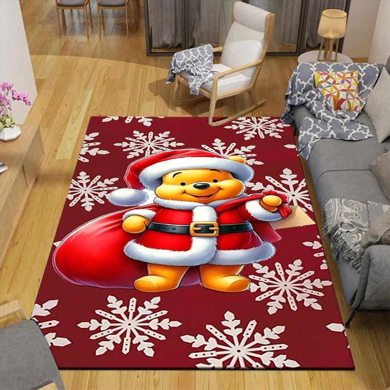 1Pc Christmas Winnie Pooh Rug Office Carpet Indoor Outdoor Doormat Nonslip Soft And Comfortable Living Room Christmas Halloween Gift D918106