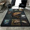 Коврик с узором морских обитателей для пола в гостиную или спальню. Мягкий и удобный ковер. Подарок на день рождения и праздник.
