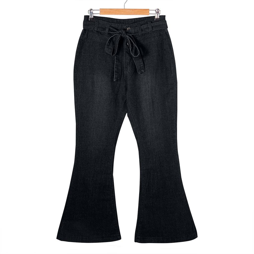 Women's High Waisted Hip Lifting Flared Pants Wide Leg Pants Jeans