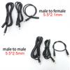 10x 0.5/1.5m/3m DC Male To Male Female Extension Connector Cable 18awg 2.1mmx5.5mm 5.5x2.5mm for 12V Power Adapter Cord Strip