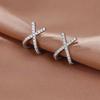 Elegant 925 Silver Cross Earrings for Women - Fashionable, High-End Design with Simple Charm