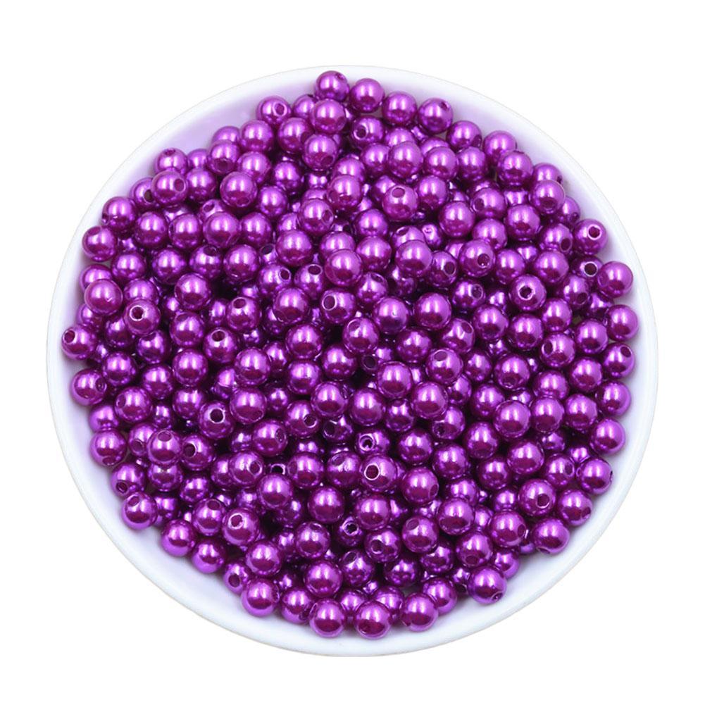 50/100 шт., жемчужные прокладки, свободные бусины, аксессуары, ожерелье, браслет, серьги 6/8 мм, круглые акриловые ювелирные изделия своими руками