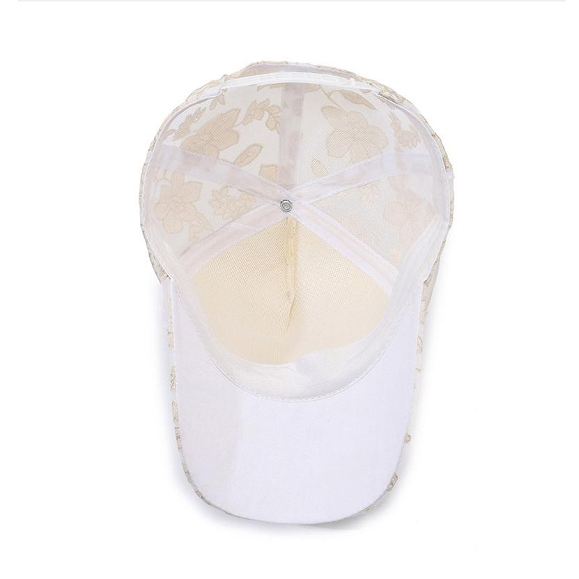 Легкая кружевная шляпа от солнца для женщин - Дышащая бейсболка с защитой от УФ-лучей | Модный аксессуар для уличной одежды с регулируемым