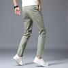 Men's Pants Summer Pants Slim Fit Trend Versatile Solid Color Thin Elastic Waist Casual Pants Spring/Summer