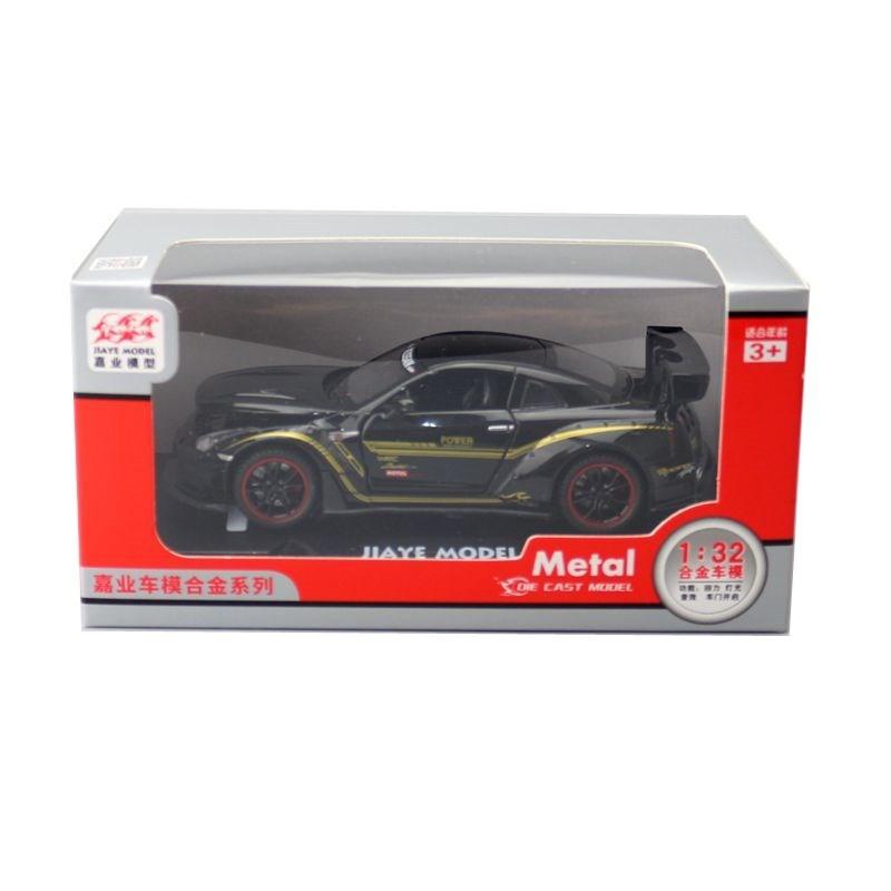 R35 Gtr Alloy Car Model 132 With Light Sound Open Doors For Gift Kids
