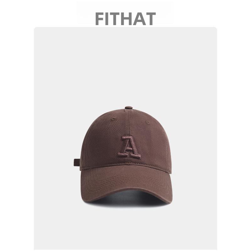 Корейская вышитая бейсболка 'A' - Мягкий верх, Лестная посадка, Универсальная унисекс кепка-утка в японском стиле, Модный бренд.