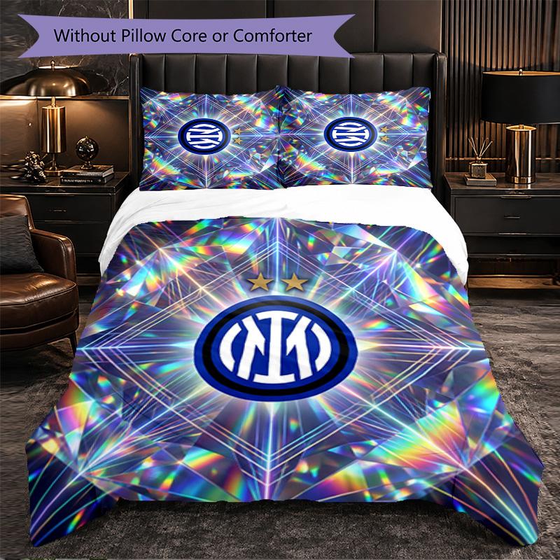 Borussia Dortmund Pattern 3 Pieces Bedding Set Soft Microfiber Duvet Cover with Pillow Cases for Bedroom