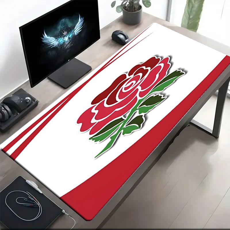 England Rugby Theme Mouse Pad, Non Slip Rubber Base, Multifunctional Office & Home Decor, Perfect for Workspace Personalization.