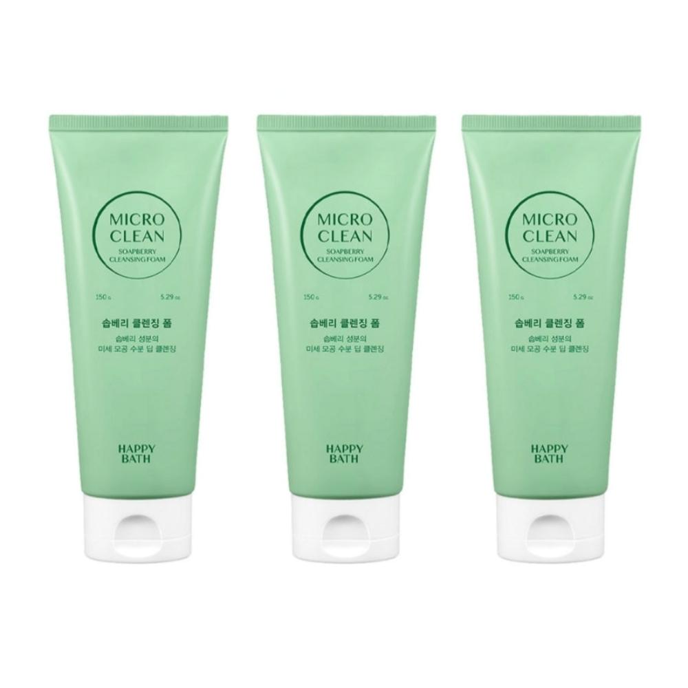 Happy Bath Micro Clean Soapberry Cleansing Foam 150g*1Pc/2Pcs/3Pcs/4Pcs