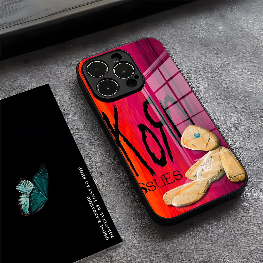 Чехол для телефона Rock Band K-Korn для IPhone 17 Pro Max 15 Pro 16 14 Plus 12 13 Mini 11 Pro Ударопрочная стеклянная крышка