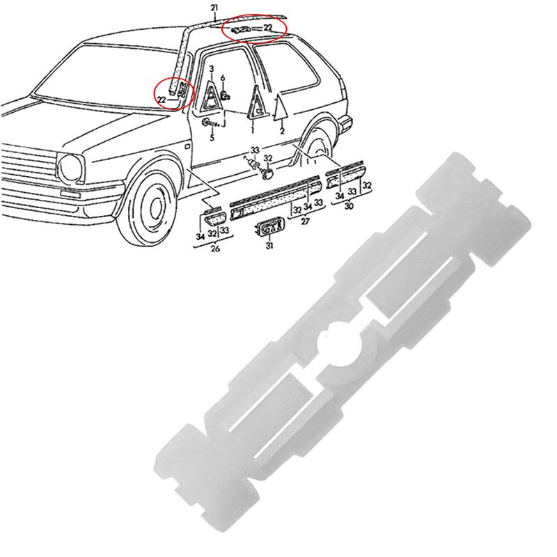 Roof Trim Strip Moulding Clips Fasteners For Vw Mk2 Golf Gti Gl Cl C Jetta Passat Caddy