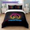Linkin Park Print 3Pcs Bedding Set Duvet Cover With Two Pillowcases Soft Bed Linen For Household Bedroom