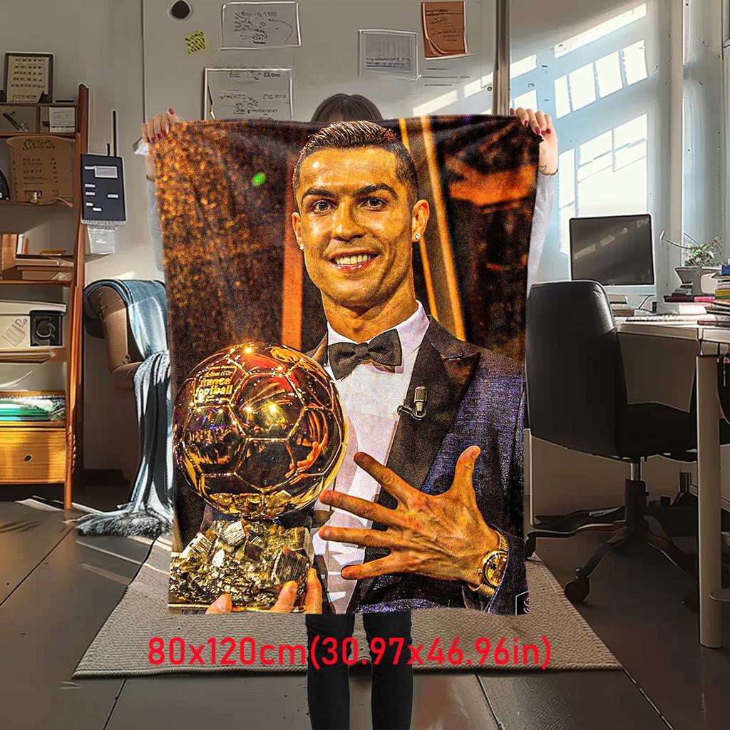 Cristiano Ronaldo Golden Ball Glory Moment blanket Soft and portable four season home bed office travel, lunch break, warm blanket P34