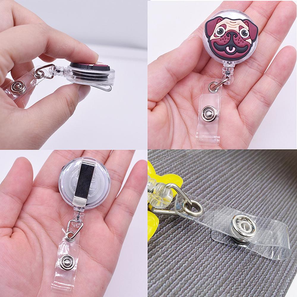 Doctors Nurse Students Cartoon Cat Paw Name Card Holder ID Card Holder Retractable Badge Holder