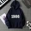 1986 Personality Street City Letter Print Tracksuit Women Novelty Fashion Hoodies Loose Fleece Hoody Casual Comfortable Clothes