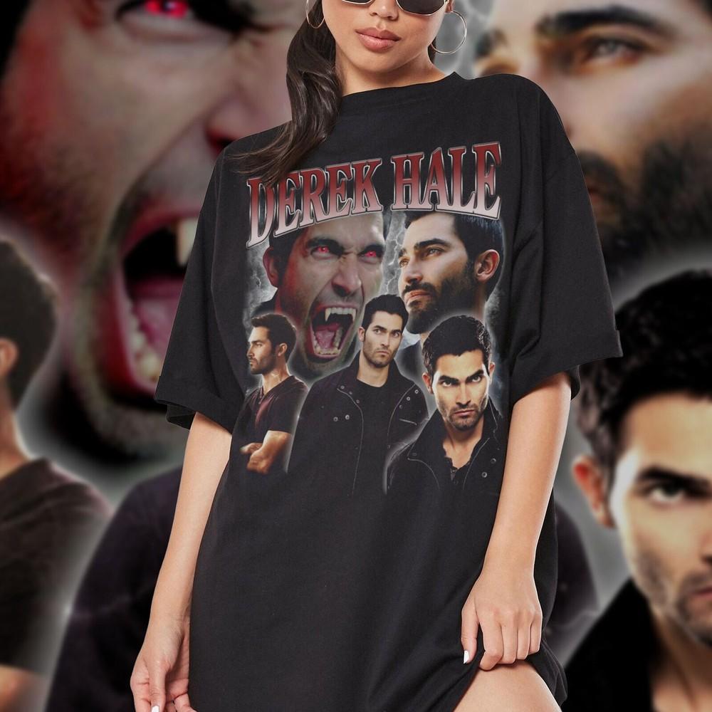 Рубашка Дерека Хейла Актер Тайлер Хёклин Винтажная футболка Teen Wolf Фан фильма Классическая унисекс футболка
