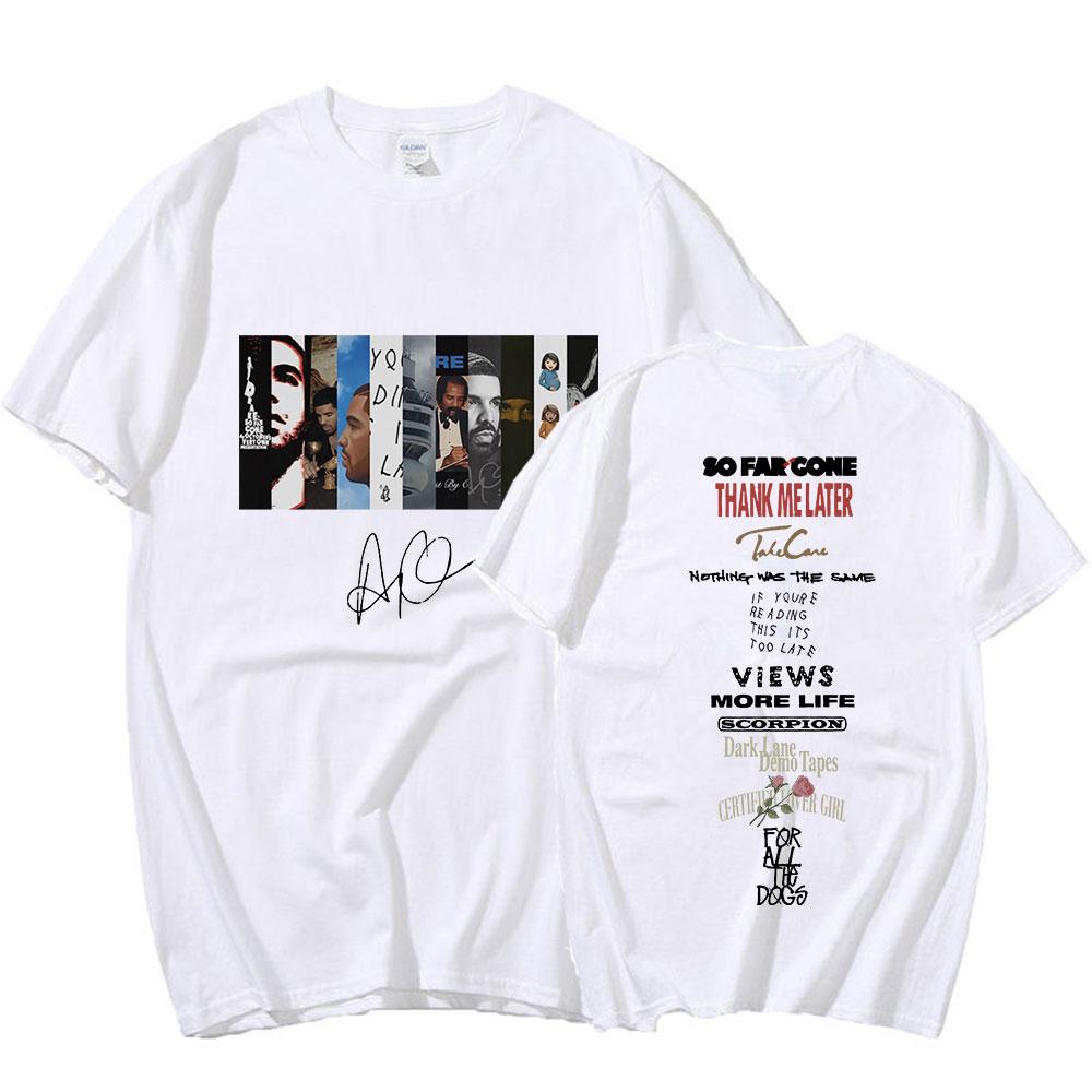 Rapper Drake Music Album Graphic T Shirt Unisex Unisex Hip Hop Vintage Aesthetic Short Sleeve Oversized TShirts Harajuku Streetwear