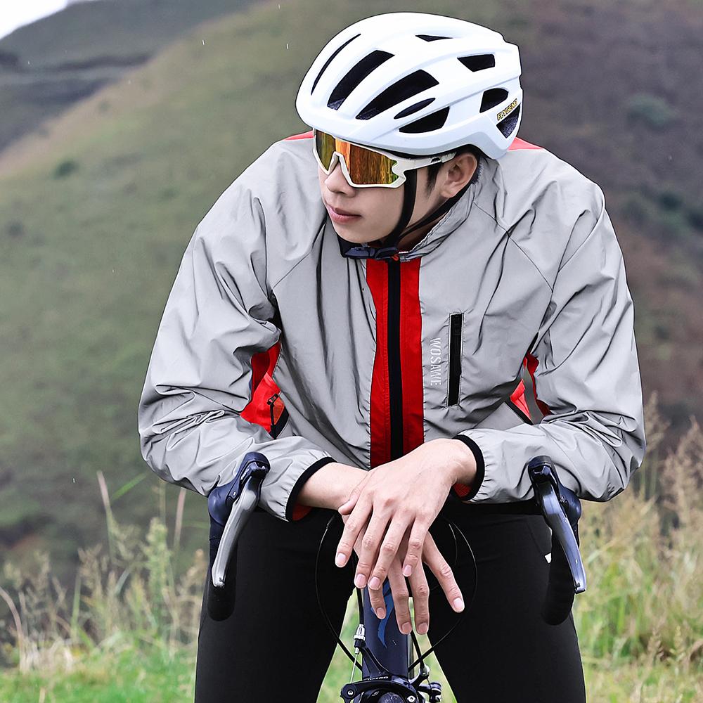 Wosawe Велосипедная куртка ветрозащитная MTB велосипедная светоотражающая куртка Hi Viz Tops Coat