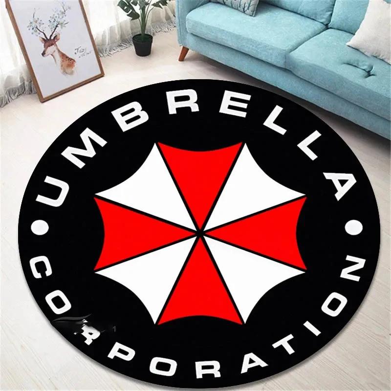 R-Resident Evil Ковер круглый с принтом Umbrella для гостиной, спальни, красивые коврики, нескользящий коврик для двери, напольные коврики, подарок на день рождения