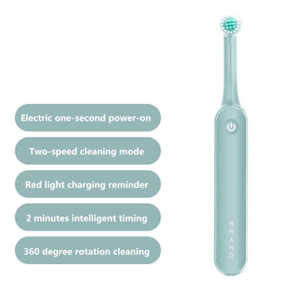 Electric Rechargeable Rotating Toothbrush Intelligent Timing Two-speed Cleaning IPX7 Waterproof