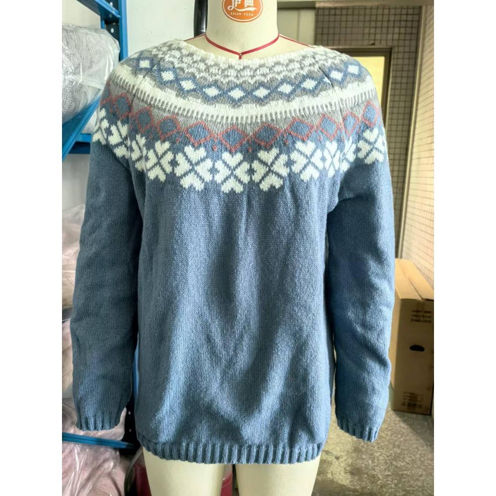 JPNTKY Женская мода Повседневный Осень Зима Длинный рукав V-образный вырез Свободные свитера