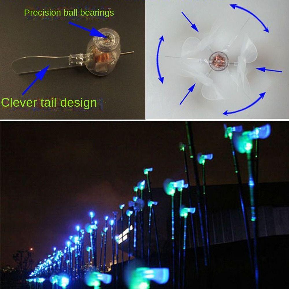 Wind Power Generation Small Windmill Mini Windmill Car Decorations Durable LED Light