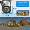 Двухлинзовая 4G IP-камера WiFi 8 Мп 4K Камеры видеонаблюдения Беспроводная Уличная Умный дом Ночное видение V380 Цифровой зум CCTV Камера