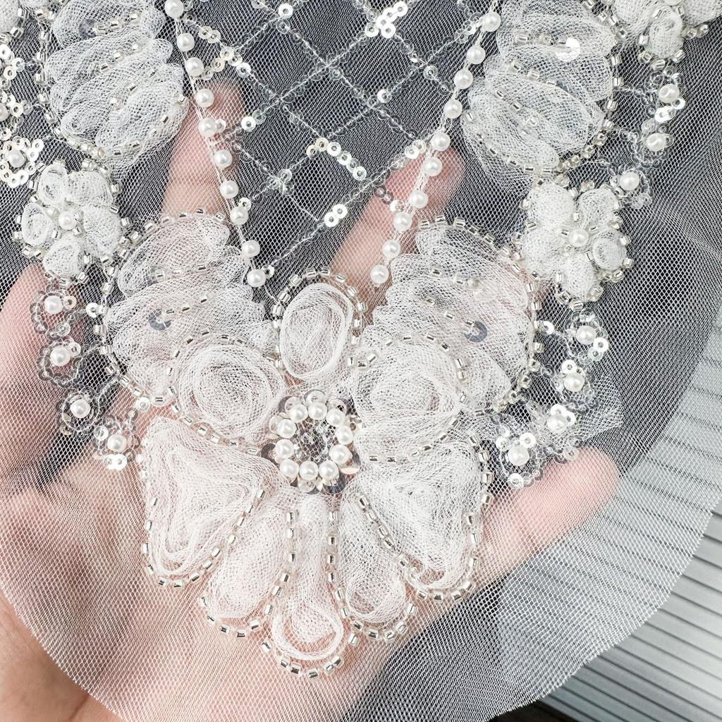 Source White Bead Collar Decoration With Dress Top Neckline Accessories