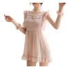 Naked Apron Cosplay Extreme Maid Clothes Costume Lingerie Babydoll [SCGEHA] See-Through (Pink)