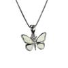 Wish Hot Sale Platinum Opal Butterfly Necklace Women's Pendant Simple Personality Versatile Clavicle Necklace Ornament