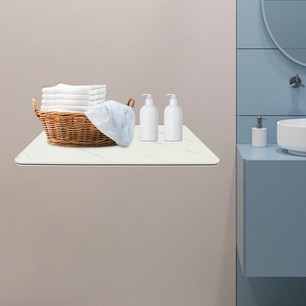 Компактный складной настенный стол 60x40 см, Белый складной настенный стол с грузоподъемностью 30 кг для домашнего офиса, Учебы