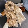 Autumn And Winter New Double-Sided Thickened Warm Imitation Cashmere Scarf Shawl For Keeping Warm Cloak Outer Outfit