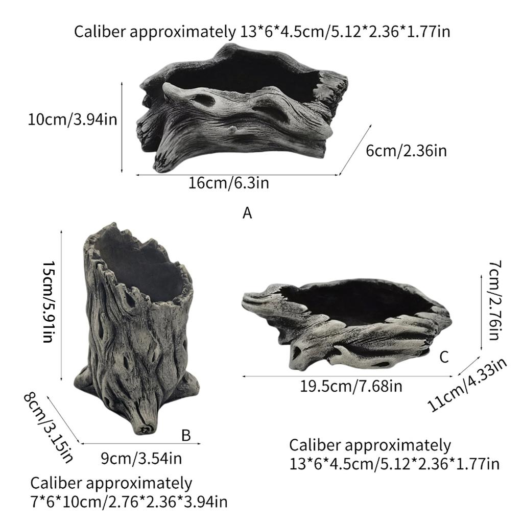 Цветочный горшок Садовый горшок для суккулентов Кашпо для кактусов Кашпо для ствола суккулентов Горшки для пней Горшки для корней деревьев Горшки для пней