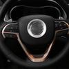 For Jeep Grand Cherokee 2014 2015 2016 2017 2018   Car Sticker Steering Wheel Interior Ring  Trim Lamp Frame Stick Part