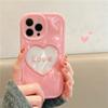 Cute Pink Love Heart 3d Meteorite Pattern Fashion Shockproof Phone Case For Iphone 14 11 12 13 Pro Max Lovely Soft Back Cover