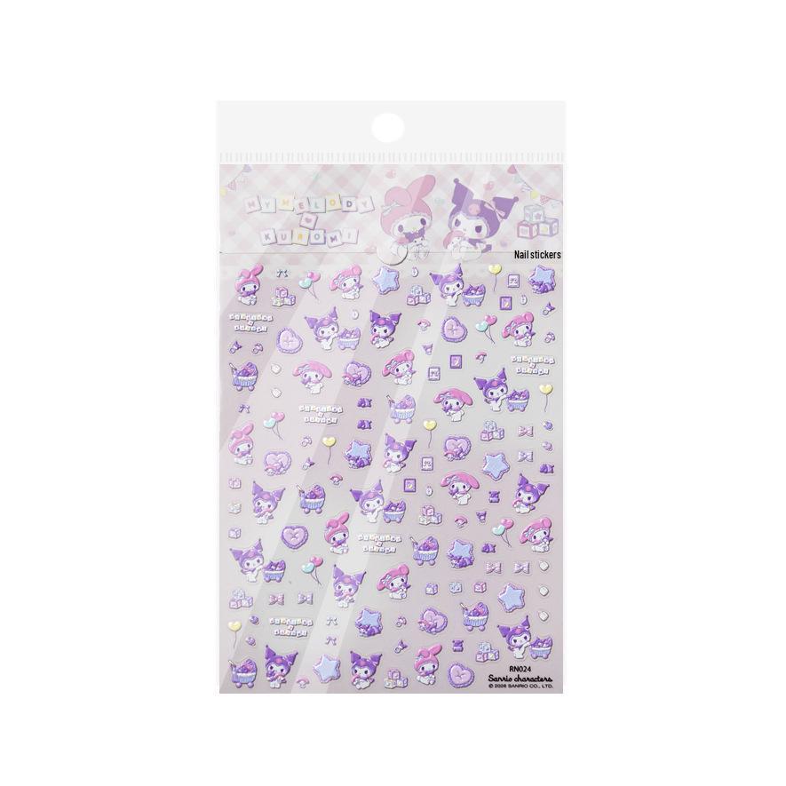 Наклейки для маникюра Sanrio & Tomoni Kuromi Садовое сердце