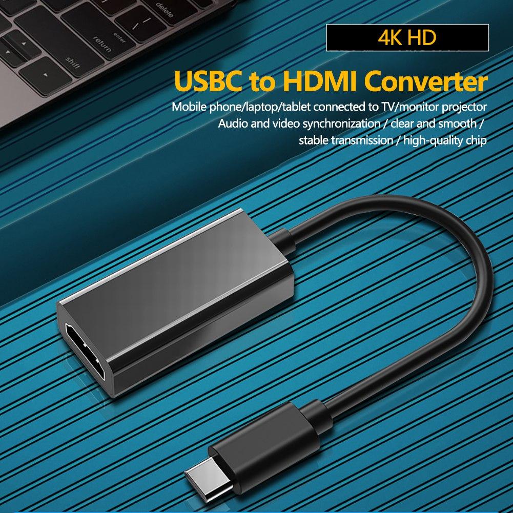 USB C To HDMI Adapter, USB 3.1 Type-C To HDMI Cable Adapter, 4K HD TV And Projection Video Converter For Samsung S8/S8+S9/S9+, Huawei, MacBook