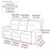 Waterproof Recliner Sofa Cover 3 Seater Stretch Elastic Couch Slipcover Lazy Boy Relax Armchairs Slipcover-grip Protects Cover