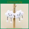Cute Cloud White Keychain Cartoon Girl Backpack Decorative Pendant Doll Gift