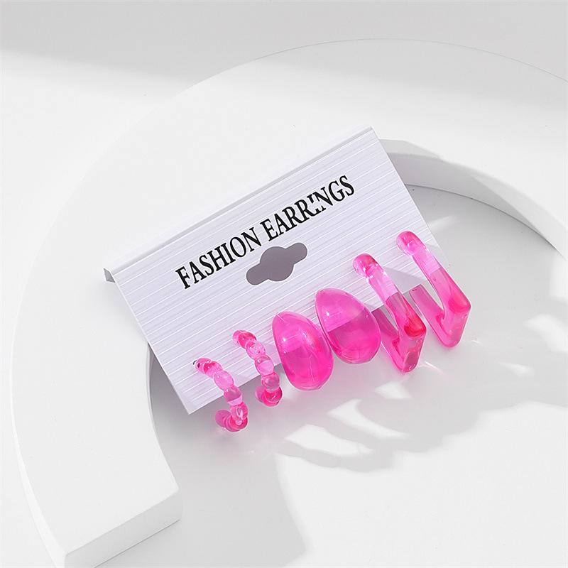 Красочные серьги-капли для женщин, модные геометрические акриловые серьги из смолы, ювелирные изделия для вечеринок