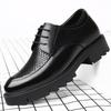 Summer Hollow Leather Shoes Men's Thick-soled Breathable Punched Hole Shoes Business Dress Inner Height Increase Men's Shoes Leather Sandals