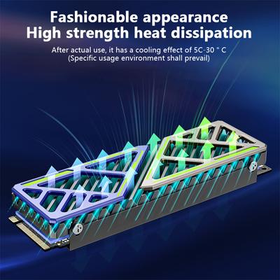 Dazzcold M.2 Ssd Радиатор 2280 Nvme Ngff Радиатор из магниевого алюминиевого сплава ПК Эффективный кулер с термосиликоновой прокладкой