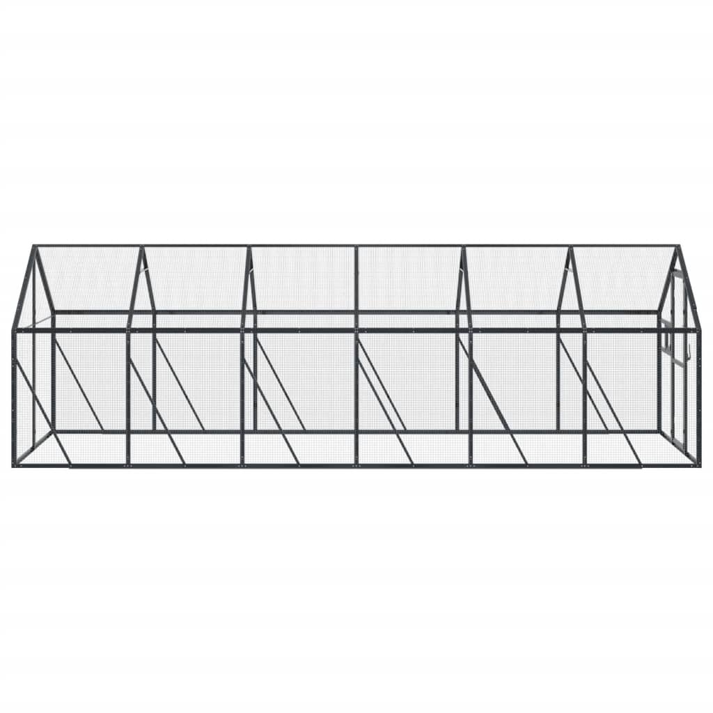 Aviary Anthracite 1.79 x 6 x 1.85 m Aluminium