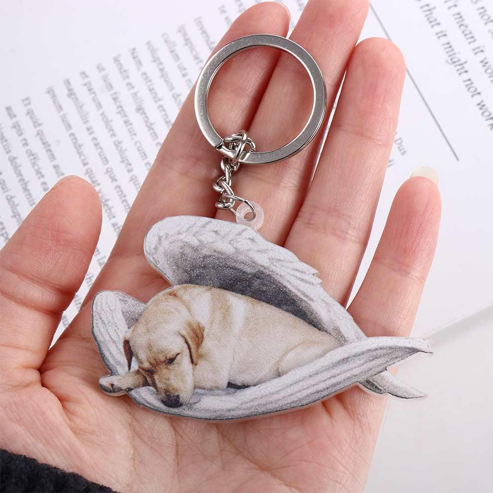 Gift Sleeping Angel Keyring For Women Animal Keychain Dog Key Chains Dog Pendant Car Keyring