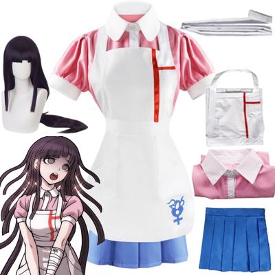 Аниме игра Danganronpa Mikan Tsumiki, женское платье для косплея, униформа горничной, полный комплект, карнавальные костюмы на Хэллоуин