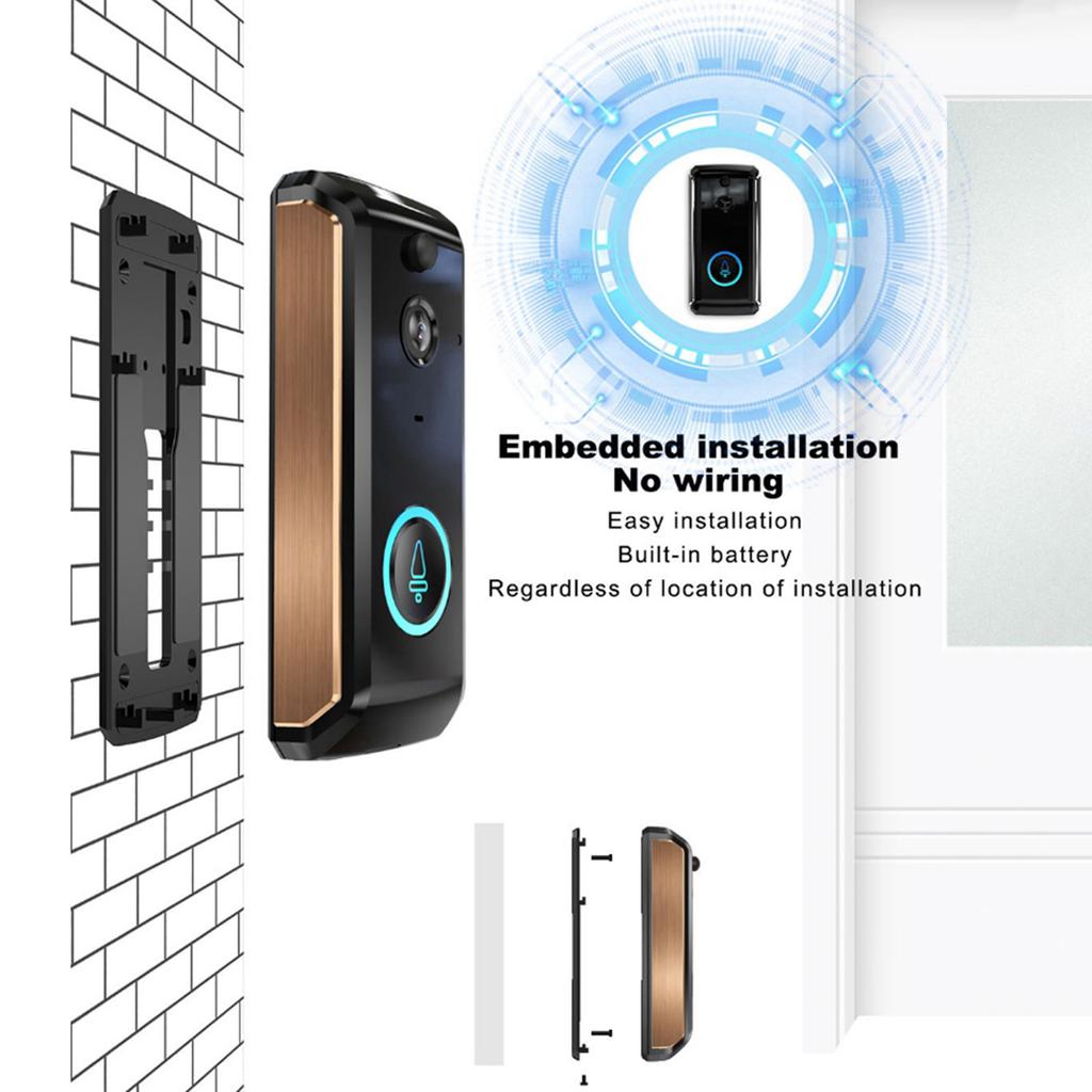 1080P HD Wifi Видеодомофон PIR Телефонный контроль Интерком Умный дверной звонок(2 Диндонг )