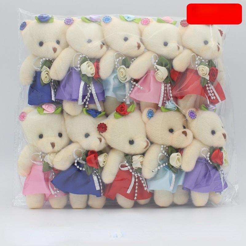10 шт. мини-маленький плюшевый мишка цветочные букеты медведь детские хлопковые игрушки плюшевые куклы свадебные игрушки декор