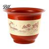 Deep Nursery Pot for Healthy Root Growth Plastic Flower Large Plants with Drainage Holes & Saucer Tray, Weather Resistant Planter Fruit Trees