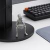 Fine 3D Printing Art Printed Reading Alien Ornament, Creative Sitting Statue Sculpture, Resin Collectible Figures Desktop Office Study Sculpture