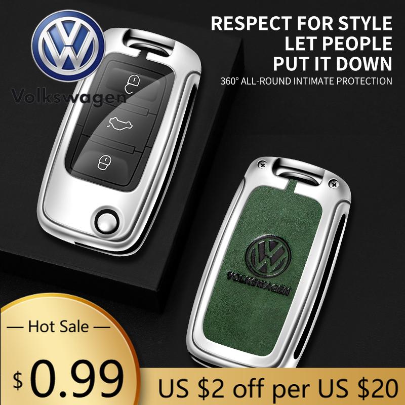 Для VOLKSWAGEN VW Кожаный Чехол для Автомобильного Ключа Полное Покрытие Защитная Оболочка Сумка для VW Volkswagen Polo Tiguan Passat Golf Jetta Lavida Ключа